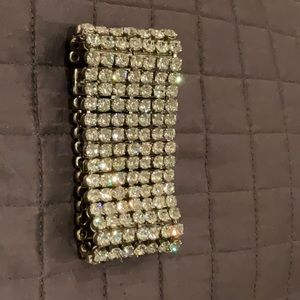 Vintage Rhinestone 7row bracelet. Shows some wear.